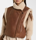 Isabel Marant Alime shearling-trimmed leather vest