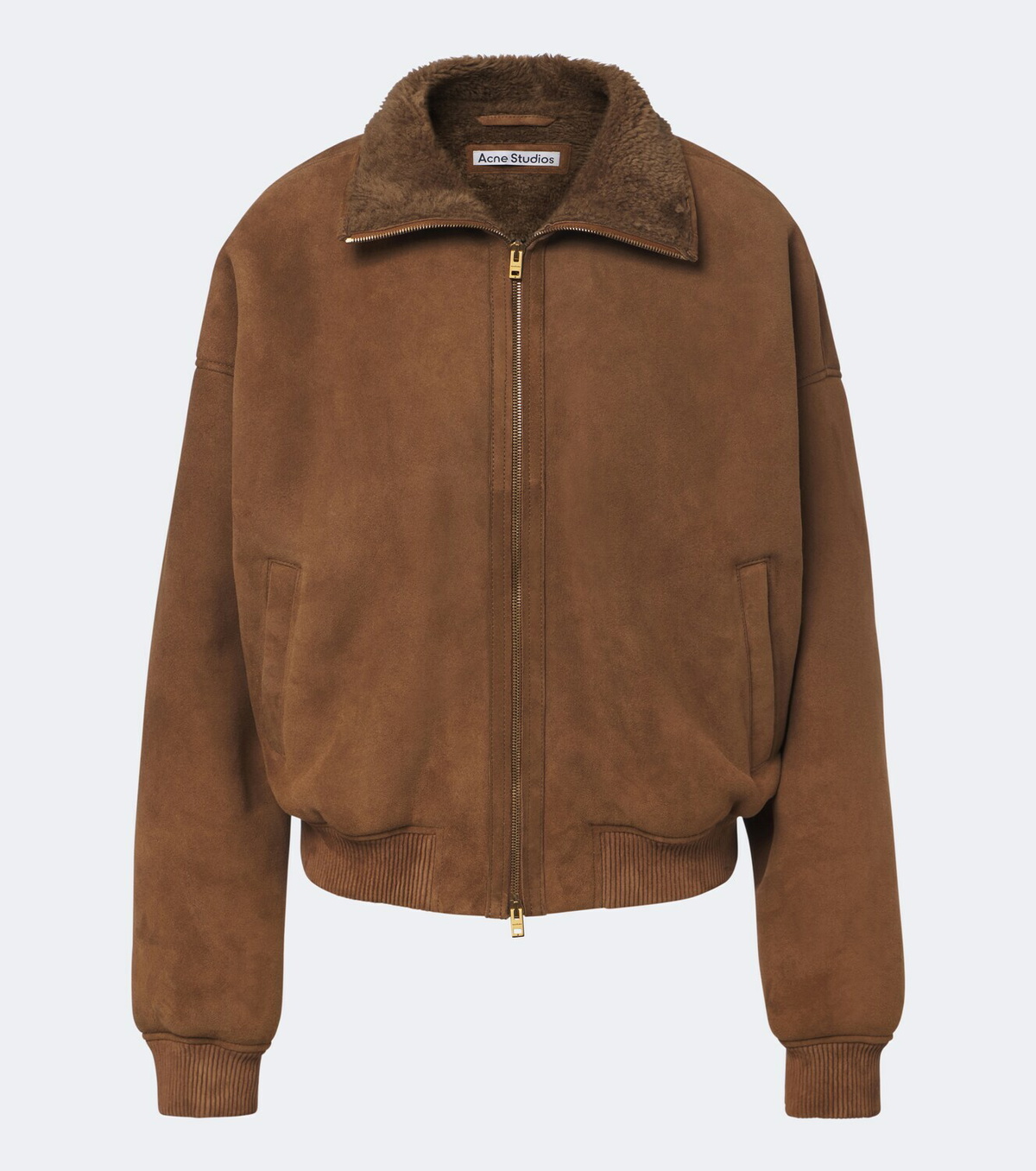 Acne Studios Shearling-lined suede bomber jacket
