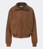 Acne Studios Shearling-lined suede bomber jacket