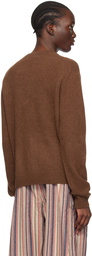 The Elder Statesman Brown Simple Sweater