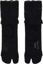 YOHJI YAMAMOTO Black Mesh/Lace Tabi Socks