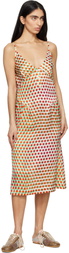 Dries Van Noten Off-White Silk Slip Midi Dress