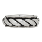 Saint Laurent Silver Rope Ring