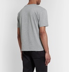 McQ Alexander McQueen - Appliquéd Mélange Cotton-Jersey T-Shirt - Gray