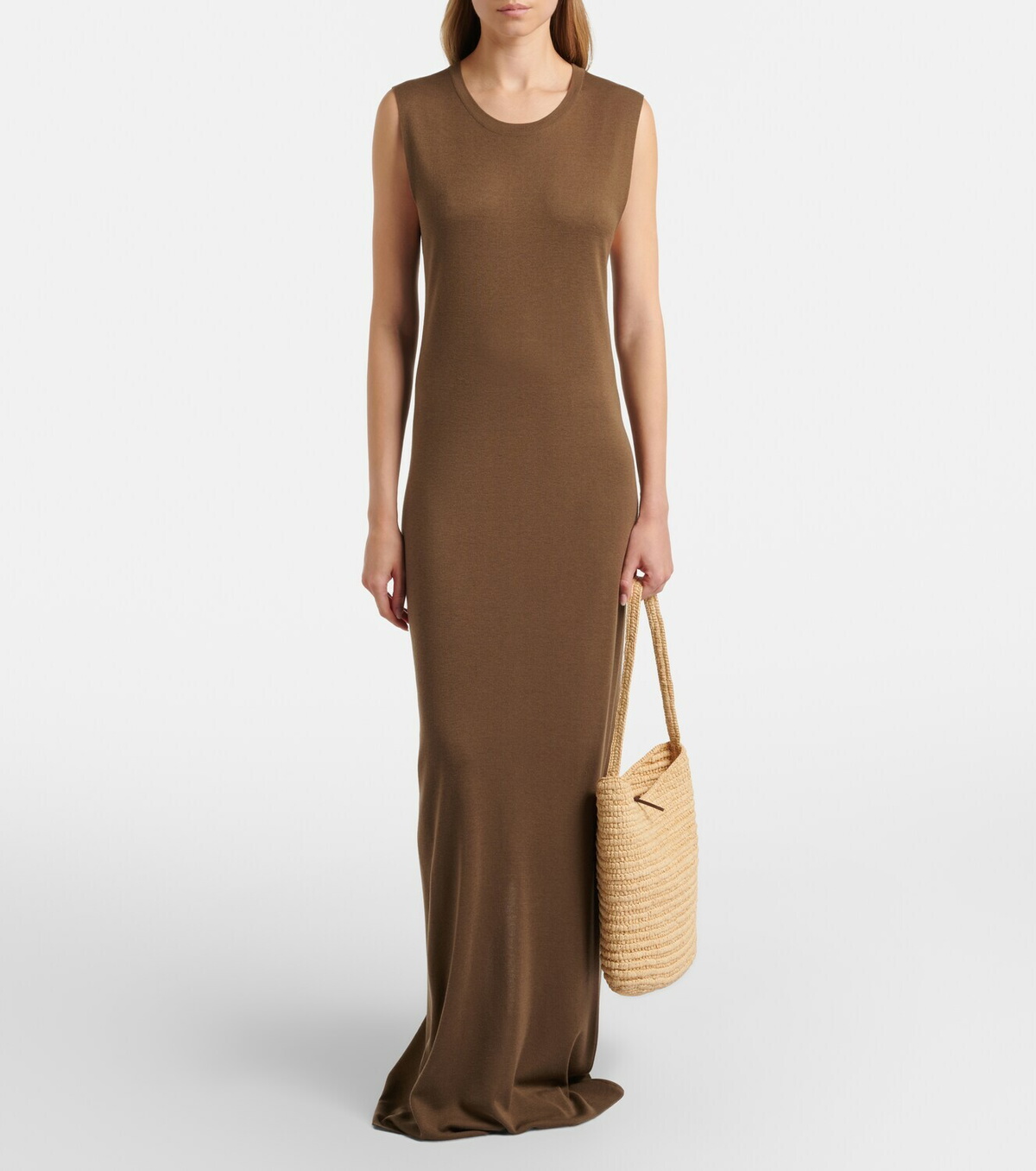 The Row Alma Medium raffia shoulder bag