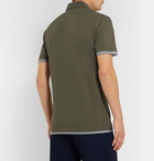 Brunello Cucinelli - Slim-Fit Layered Cotton-Piqué Polo Shirt - Green