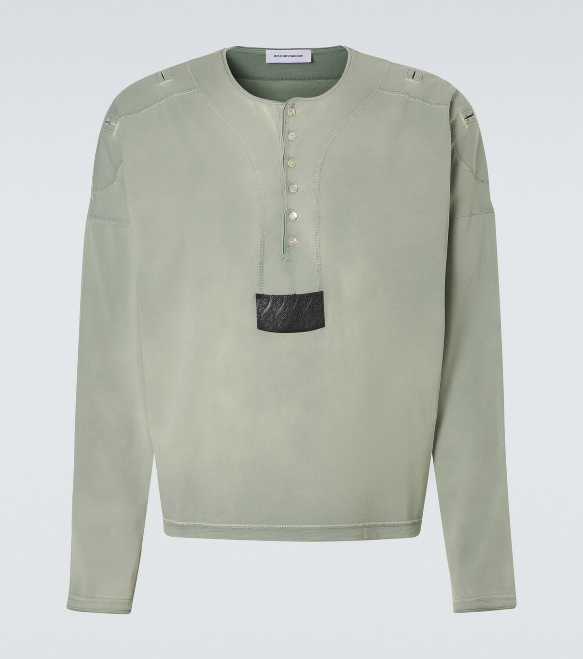 Kiko Kostadinov Sargo cotton Henley shirt