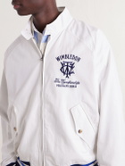 Polo Ralph Lauren - Wimbledon Logo-Embroidered Striped Cotton Blouson Jacket - White