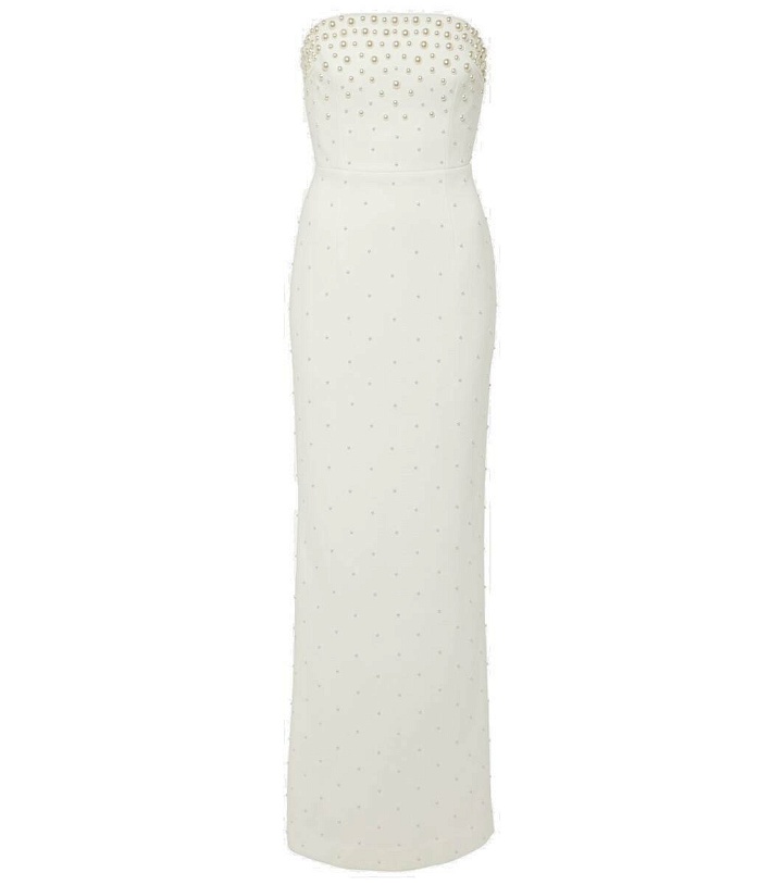 Photo: Rebecca Vallance Bridal Theresa faux pearl-embellished gown