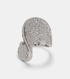 Kamyen 18kt white gold ring with diamonds