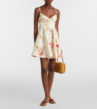 Zimmermann Lucky Picnic floral linen minidress