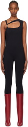 Coperni Black Cape Cutout Jumpsuit