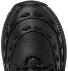 Bottega Veneta - Canvas-Trimmed Leather Sneakers - Black