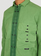 Cleo Zip Front Cargo Overshirt in Green
