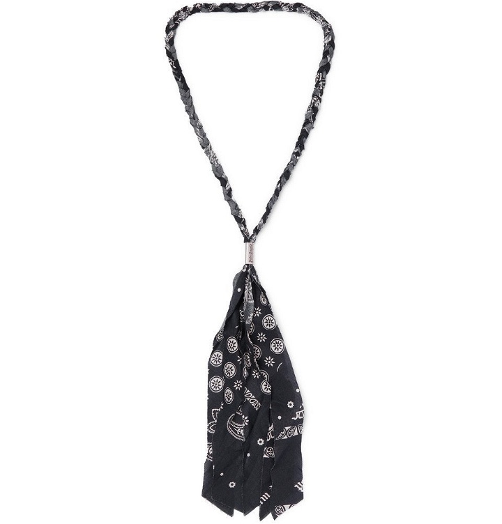 Photo: Palm Angels - Printed Bandana Cotton Necklace - Black