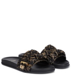 Fendi FF Vertigo satin slides