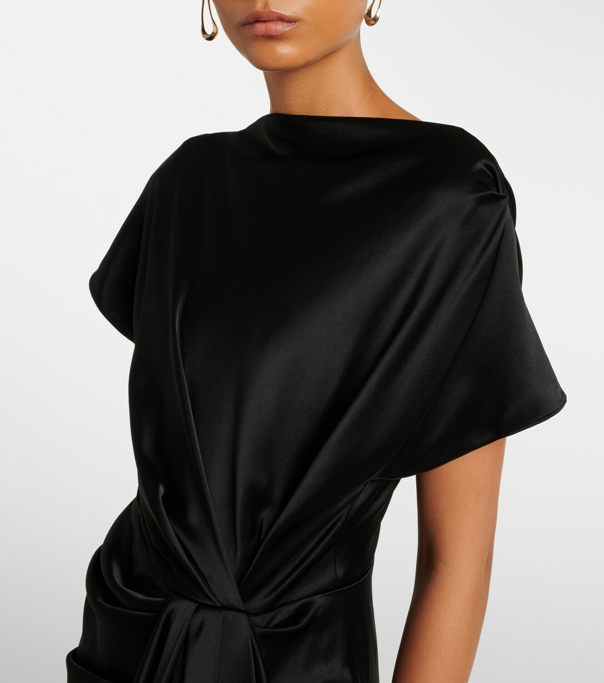 Roksanda Zoa draped satin midi dress