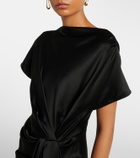 Roksanda Zoa draped satin midi dress