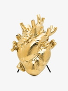 Seletti Gold Tone Love In Bloom Heart Vase