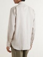 Favourbrook - Bridford Cutaway-Collar Linen Shirt - Gray