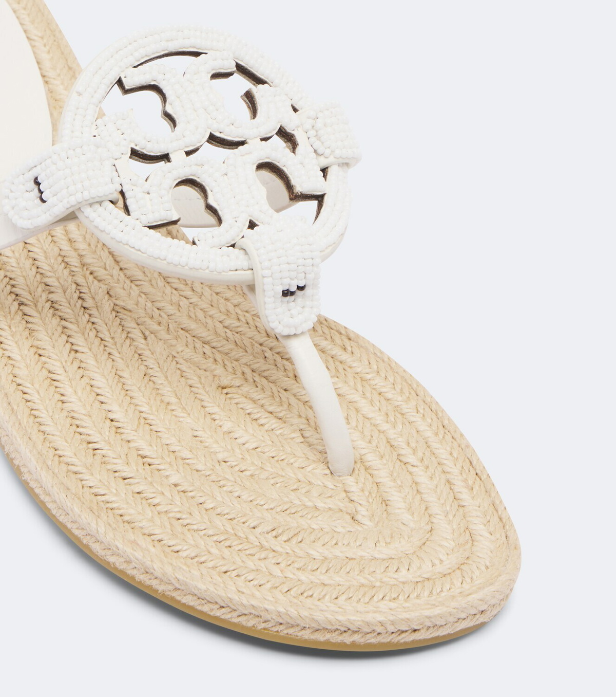 Tory Burch Miller beaded leather thong sandals