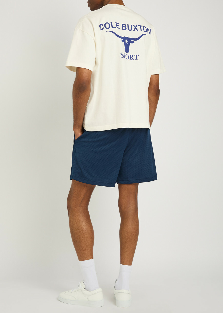 Cole Buxton Longhorn Printed Cotton T-shirt White