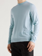 Dunhill - Logo-Embroidered Cashmere Sweater - Blue