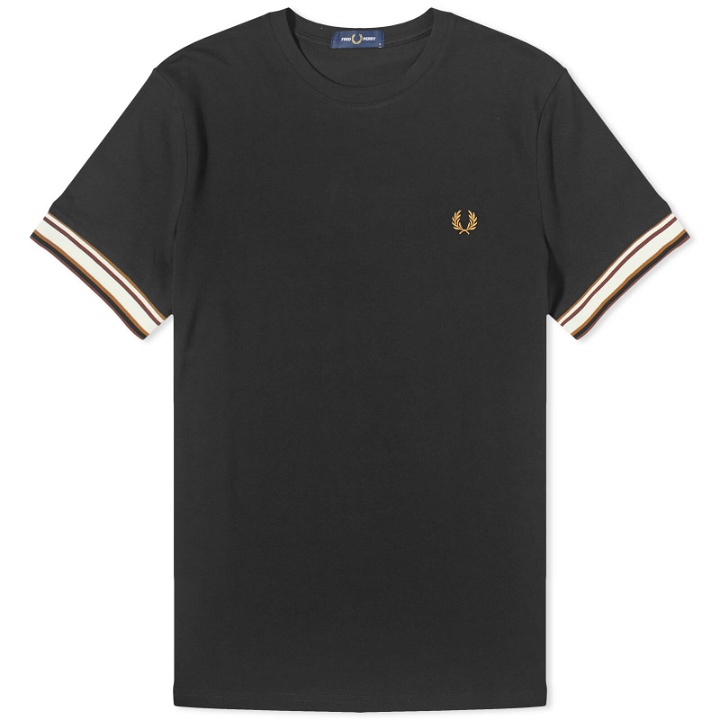 Photo: Fred Perry Men's Bold Tipped Pique T-Shirt in Black