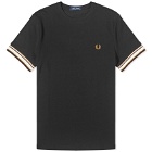 Fred Perry Men's Bold Tipped Pique T-Shirt in Black