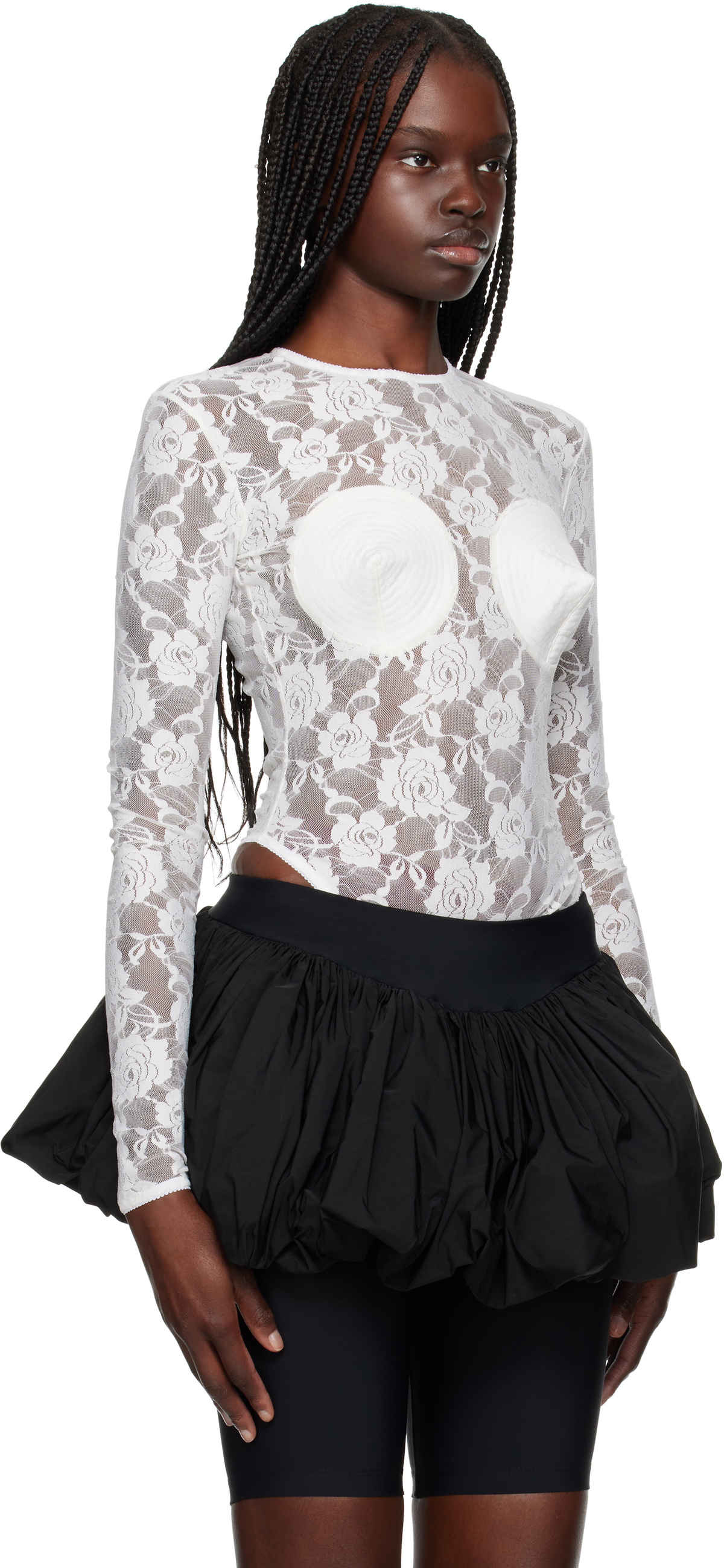 VAQUERA White Bullet Bra Bodysuit