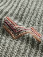 Missoni - Logo-Embroidered Ribbed Wool Scarf