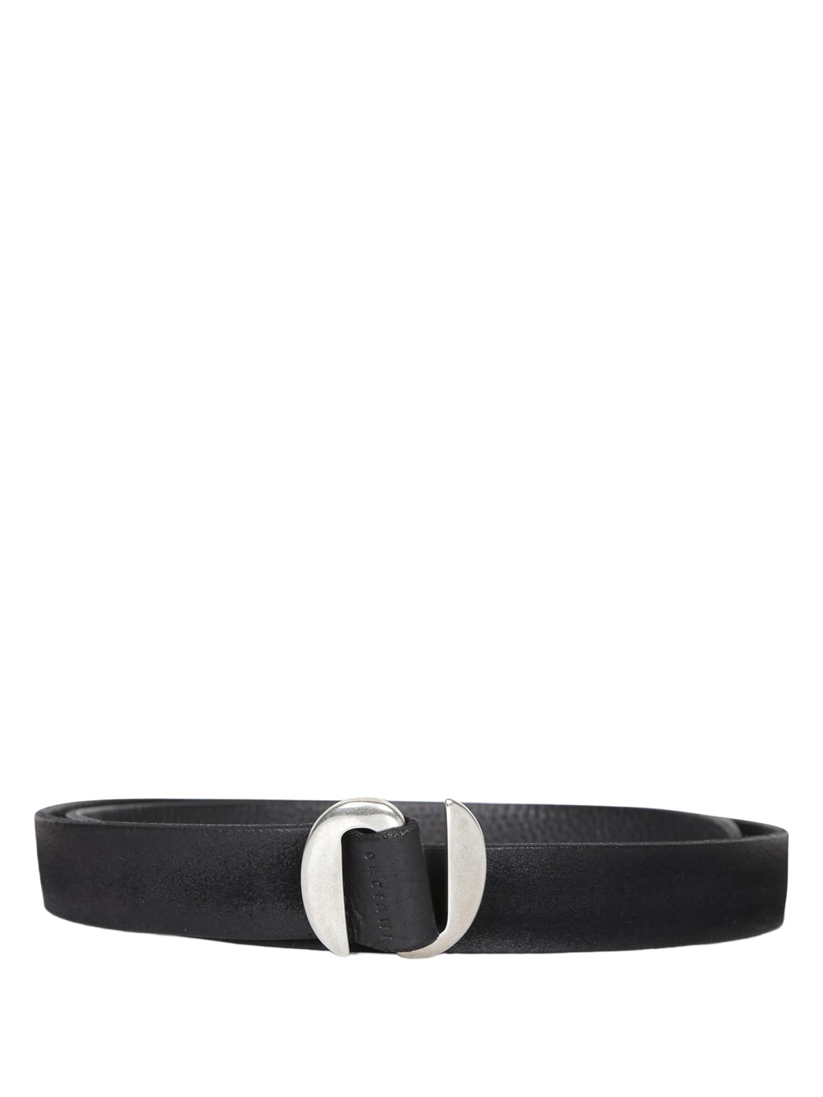 Orciani Suede Double Belt In Black