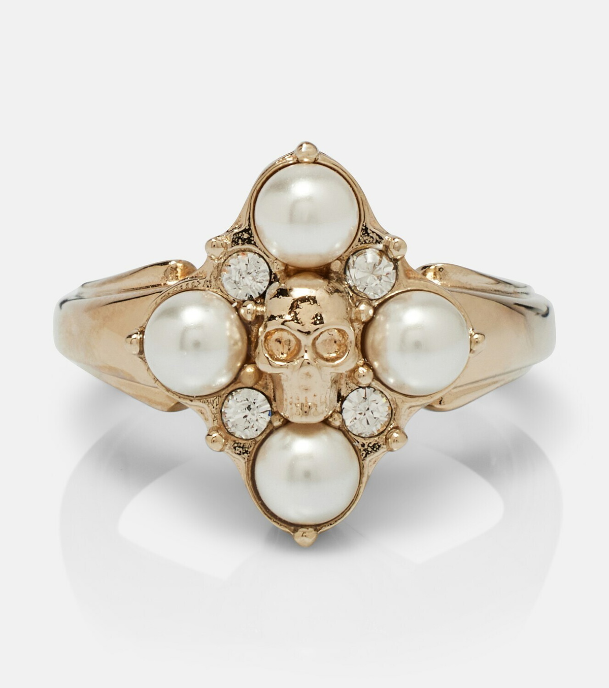 McQueen Skull embellished ring