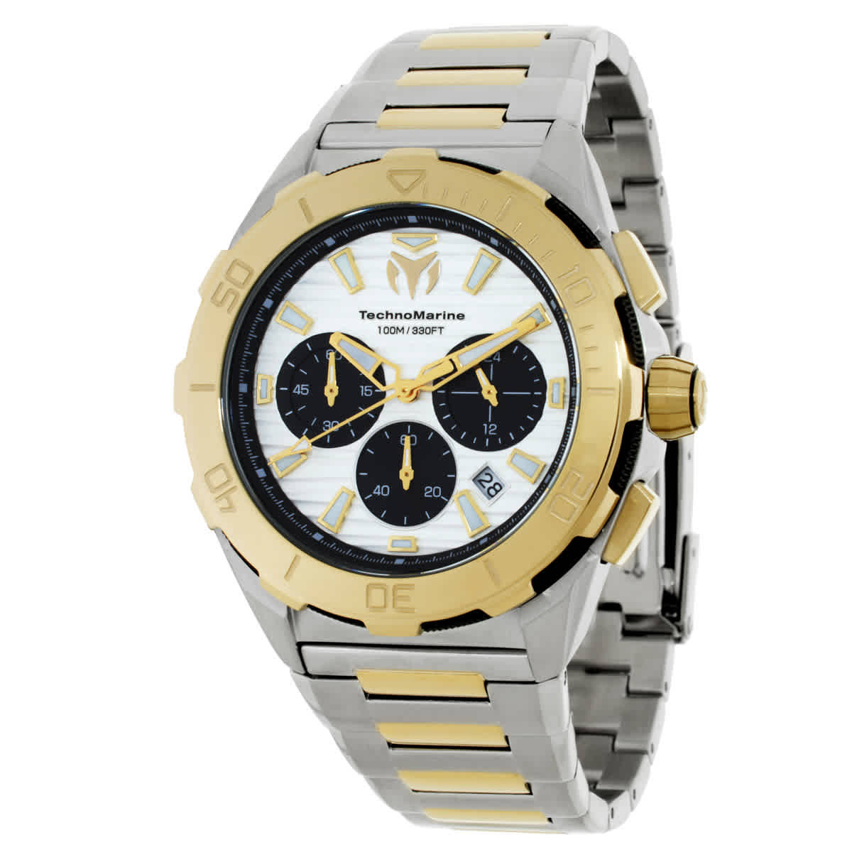 TechnoMarine Seven Seas Chronograph GMT Quartz Silver Dial Mens Watch TM-725034