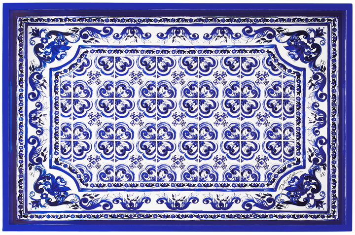 Photo: Dolce & Gabbana Navy & White Mediterraneo Tray