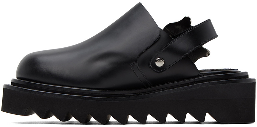 Toga Pulla Black Pin-Buckle Mules