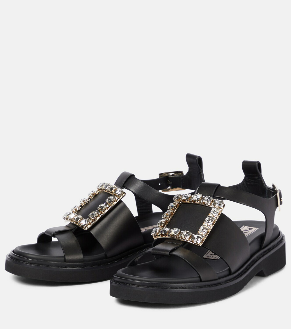 サンダル・ミュール ROGER VIVIER Viv Rangers High l Sandal Viv' Rangers Sandals in leather Black Woman
