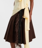 Plan C Asymmetric tie-neck blouse