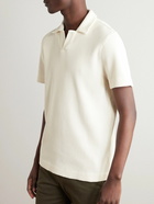 Mr P. - Waffle-Knit Organic Cotton Polo Shirt - Neutrals