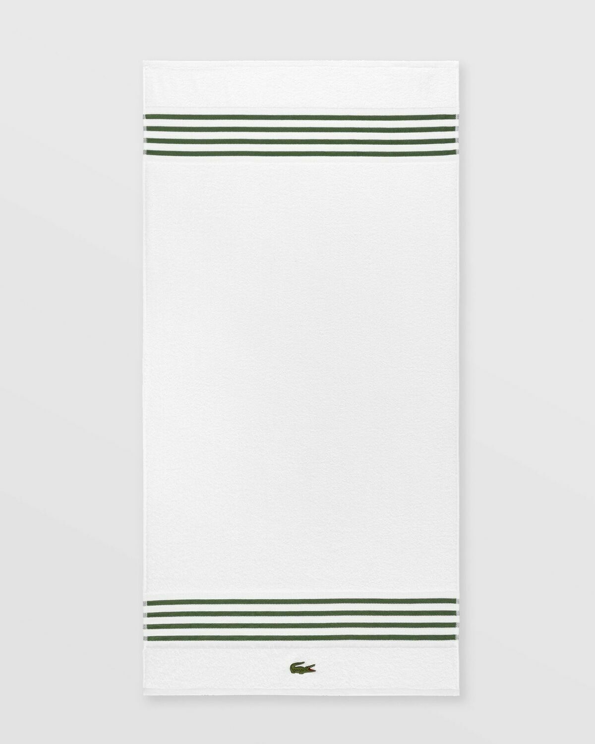 Lacoste Lcourtli Bath Towel 70 C Mx140 Cm White Home Deco