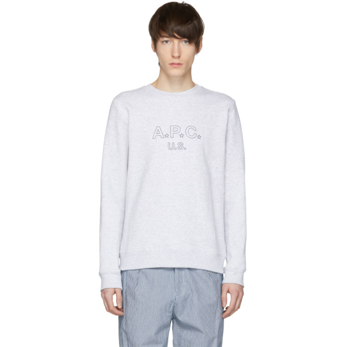 Photo: A.P.C. Grey US Star Logo Sweatshirt