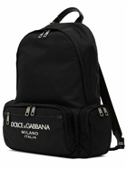 DOLCE & GABBANA - Rubberized Logo Nylon Backpack