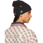 Gucci Navy Symbols Beanie