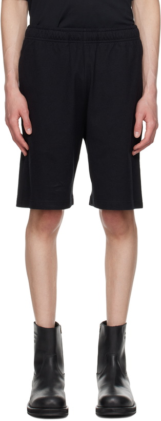 Photo: Acne Studios Black Printed Shorts