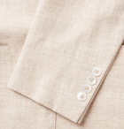 Ermenegildo Zegna - Beige Unstructured Silk and Linen-Blend Blazer - Neutrals