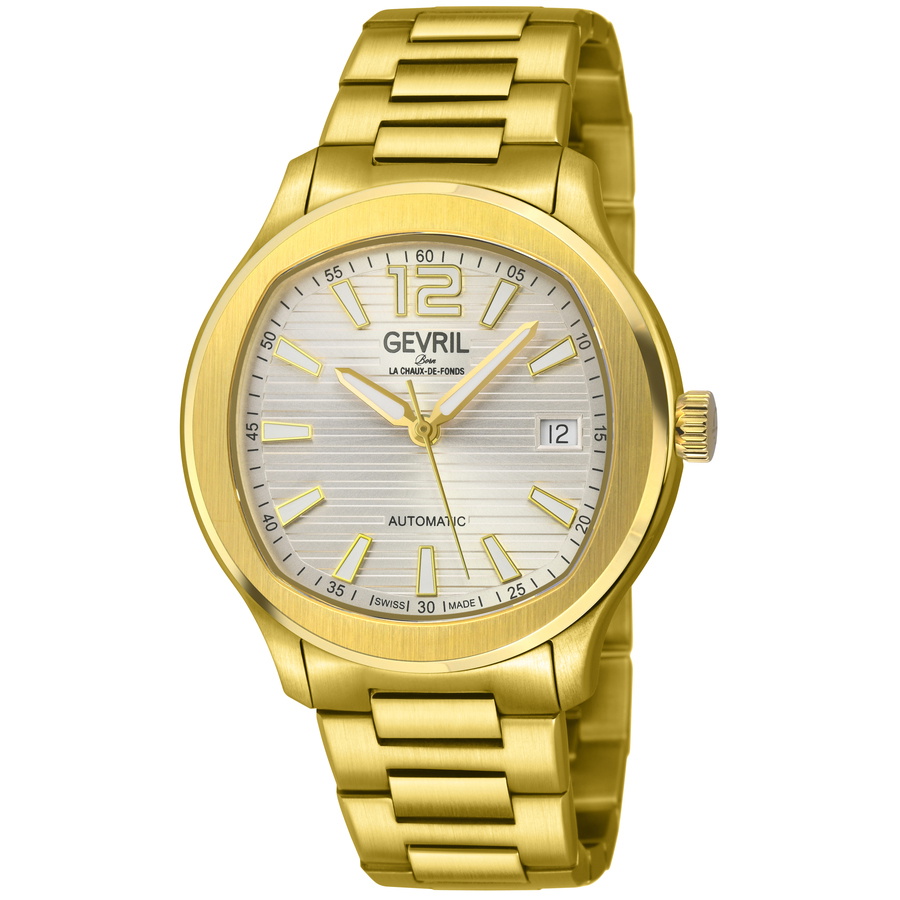Gevril Stuyvesant Automatic Silver Dial Mens Watch 49805B
