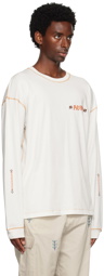 ADISH Off-White Contrast Long Sleeve T-Shirt