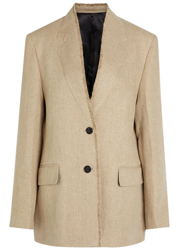 Photo: Toteme Frayed Linen Jacket Beige