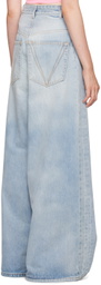 VETEMENTS Blue Crystal Big Shape Jeans
