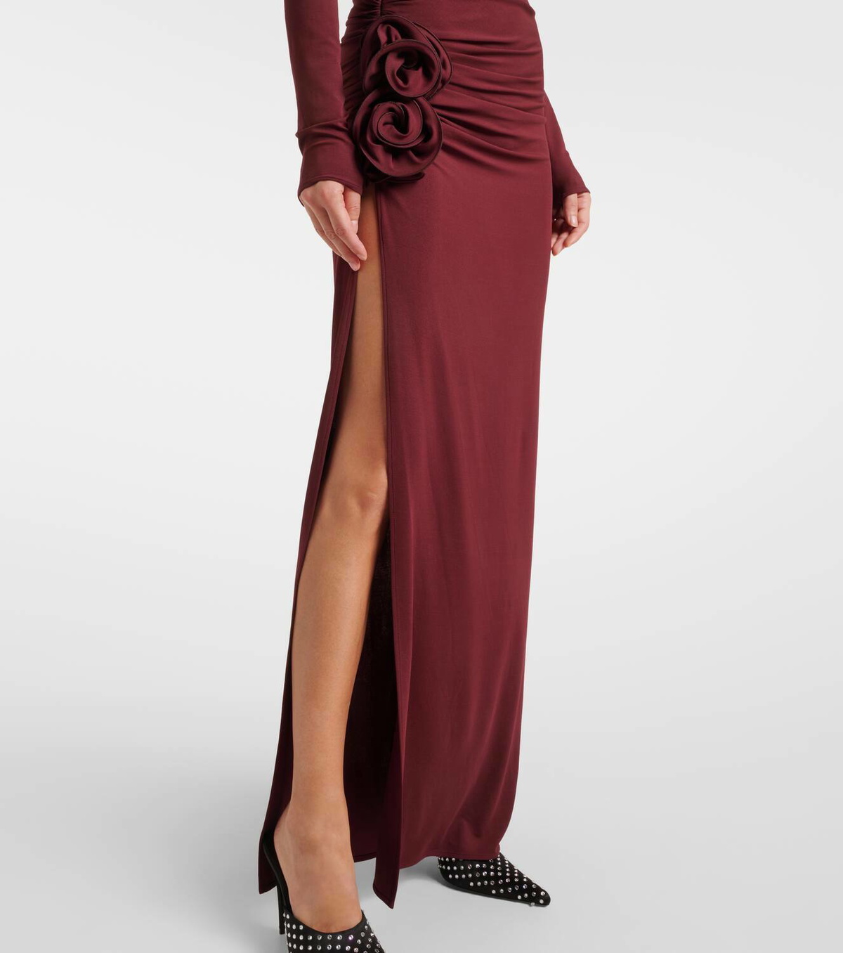 【Magda Butrym】フローラル-applique ruchedジャージガウン Magda Butrym Floral-appliqué ruched jersey gown Magda Butrym